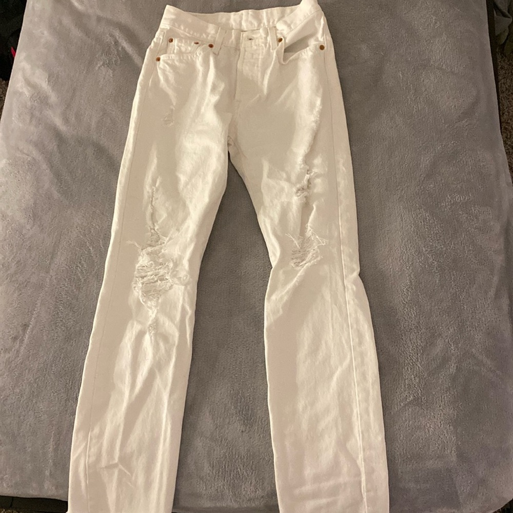 White Levi Jeans 501’